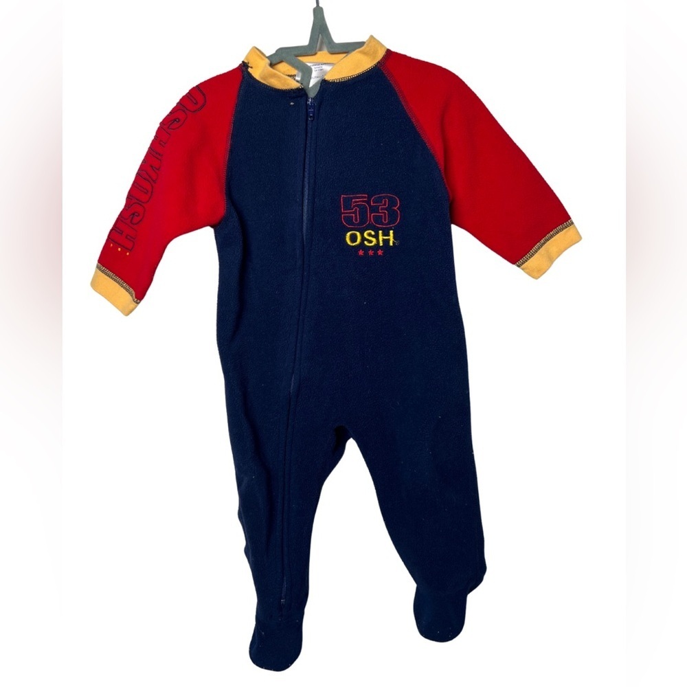 Y2K Oshkosh Fleece Sleeper Zippy Size 12 Months
